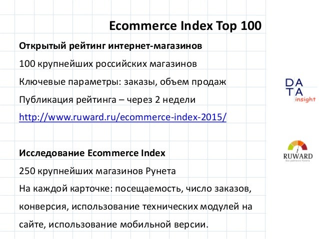 Рейтинг Топ 100 Крупнейших Интернет Магазинов России
